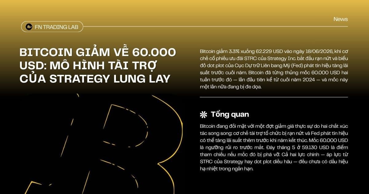 Bitcoin Giảm Về 60.000 USD: STRC Strategy Lung Lay