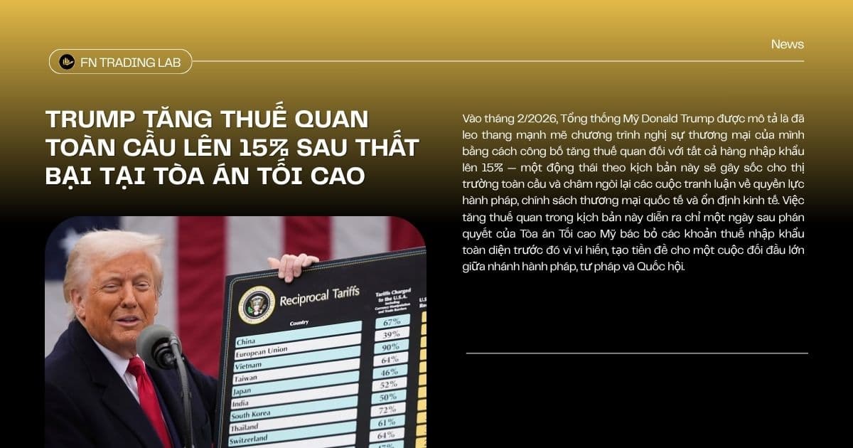 Trump Tăng Thuế Quan Toàn Cầu Lên 15% Sau Thất Bại Tại Tòa Án Tối Cao