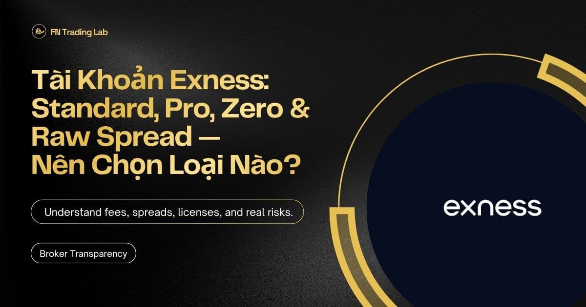 Tài Khoản Exness: Standard, Pro, Zero & Raw Spread — Nên Chọn Loại Nào?