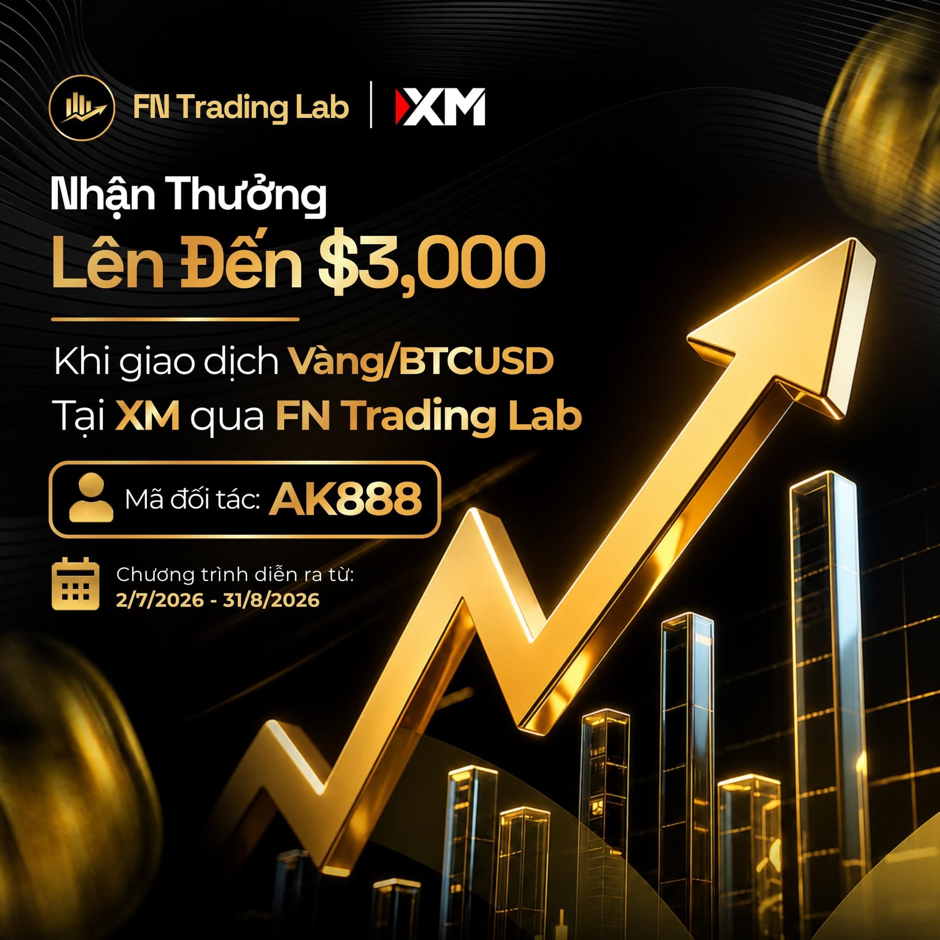 XM - PHẦN THƯỞNG GIAO DỊCH $3000