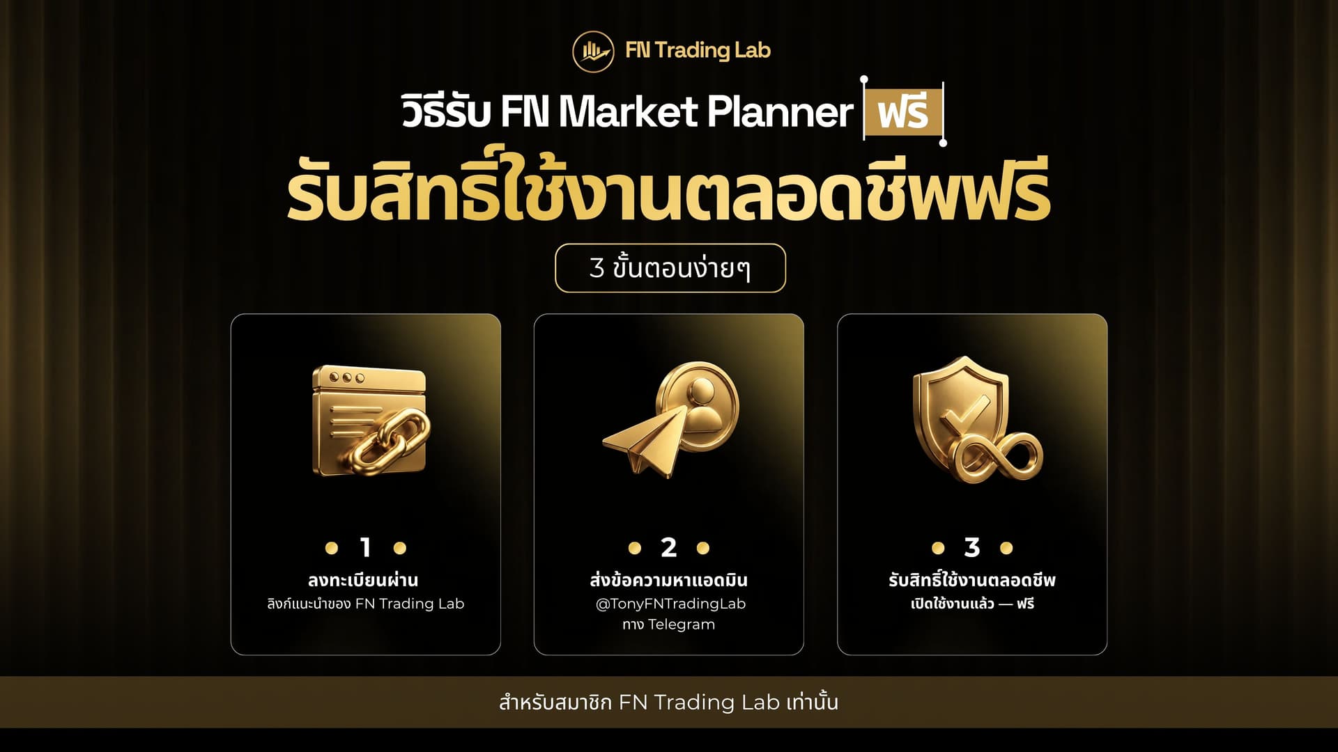 วิธีรับสิทธิ์ FN Market Planner ฟรีตลอดชีพ