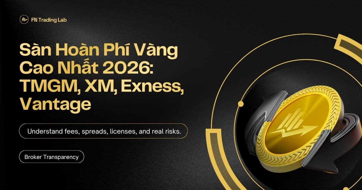 Sàn Hoàn Phí Vàng Cao Nhất 2026: TMGM, XM, Exness, Vantage